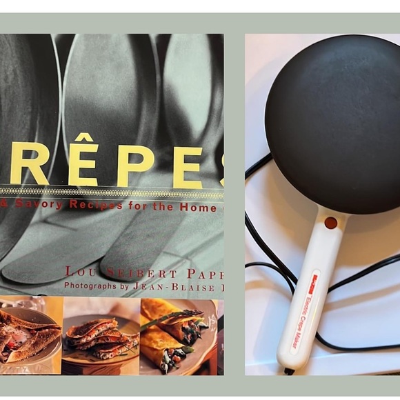 Kitchen Maxim Electric Crepe Maker Crepes Recipe Book By Lou S Pappas